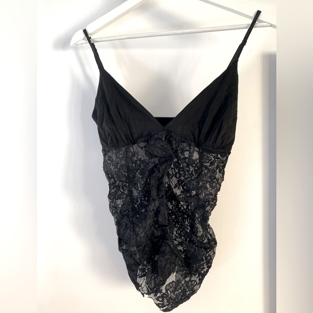 • Vintage Black Lace Lingerie Cami •